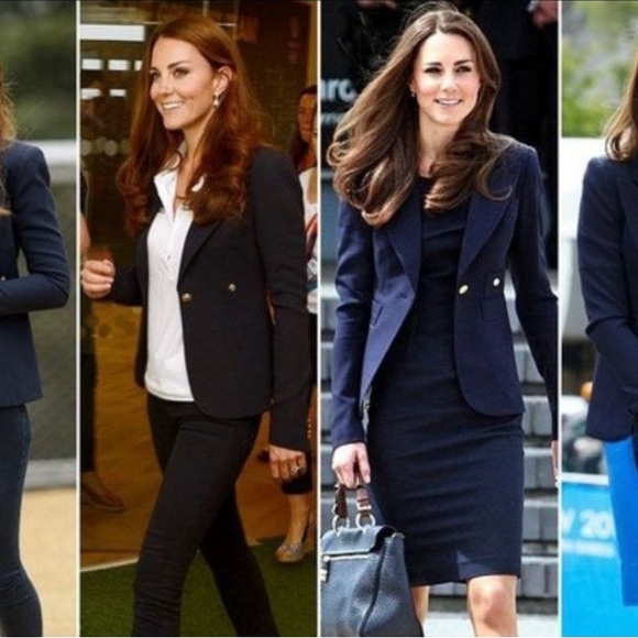 Smythe Jackets & Blazers - Smythe Classic Duchess Blazer in Navy ASO Kate Middleton